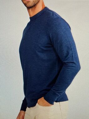 New! Tasc Stadium French Terry Sweatshirt in Classic Navy Heather Size Large